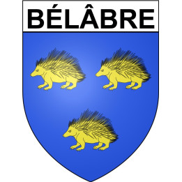 Bélâbre 36 ville Stickers blason autocollant adhésif