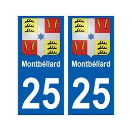 25 Montbéliard blason autocollant plaque stickers ville