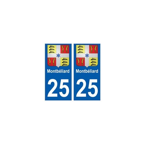 25 Montbéliard blason autocollant plaque stickers ville