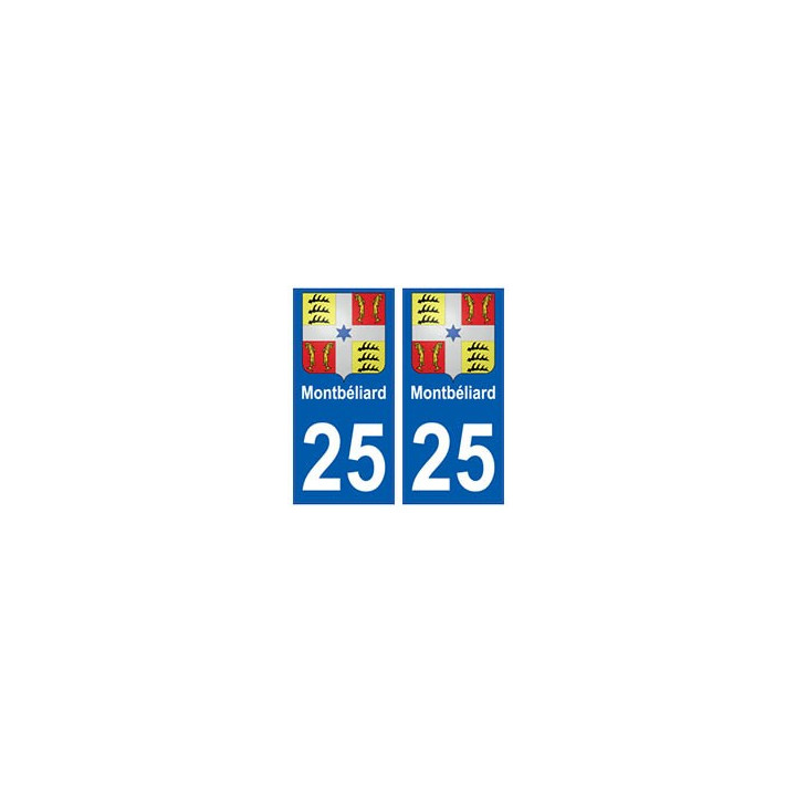 25 Montbéliard blason autocollant plaque stickers ville