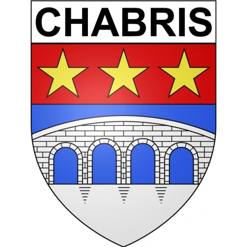 Chabris 36 ville Stickers blason autocollant adhésif