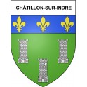 Châtillon-sur-Indre 36 ville Stickers blason autocollant adhésif