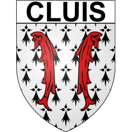 Cluis 36 ville Stickers blason autocollant adhésif
