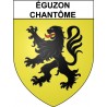 éguzon-Chantôme 36 ville Stickers blason autocollant adhésif
