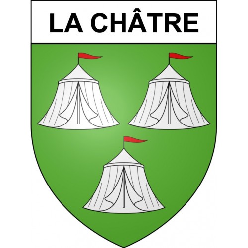 La Châtre 36 ville Stickers blason autocollant adhésif