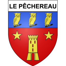 Le Pêchereau 36 ville Stickers blason autocollant adhésif