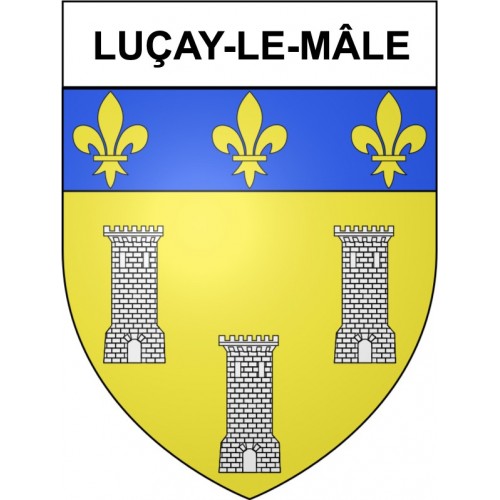 lucay-le-male 36 ville Stickers blason autocollant adhésif