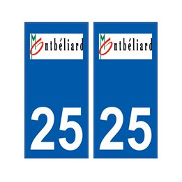 25 Montbéliard logo autocollant plaque stickers ville