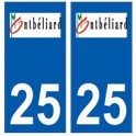 25 Montbéliard logo autocollant plaque stickers ville