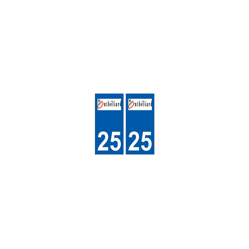 25 Montbéliard logo autocollant plaque stickers ville