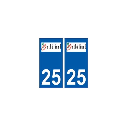 25 Montbéliard logo autocollant plaque stickers ville