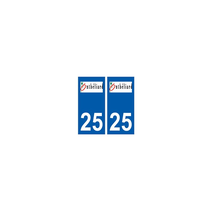 25 Montbéliard logo autocollant plaque stickers ville