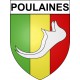 Poulaines 36 ville Stickers blason autocollant adhésif