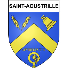 Saint-Aoustrille 36 ville Stickers blason autocollant adhésif