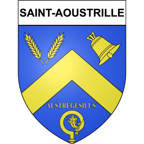 Saint-Aoustrille 36 ville Stickers blason autocollant adhésif