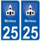 25 Morteau blason autocollant plaque stickers ville