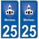 25 Morteau blason autocollant plaque stickers ville