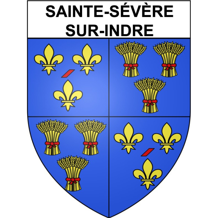 Sainte-Sévère-sur-Indre 36 ville Stickers blason autocollant adhésif