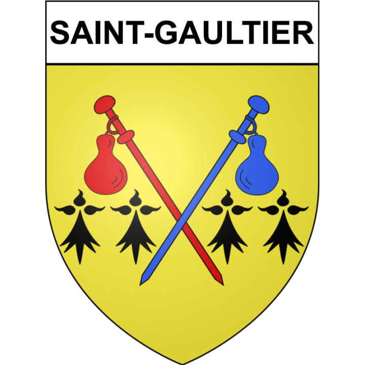 Saint-Gaultier 36 ville Stickers blason autocollant adhésif