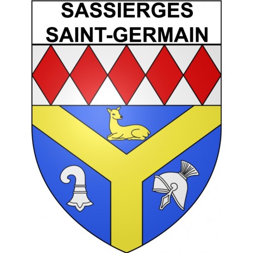 Sassierges-Saint-Germain 36 ville Stickers blason autocollant adhésif