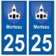 25 Morteau blason autocollant plaque stickers ville