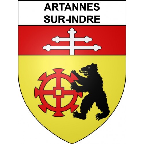 Pegatinas escudo de armas de Bazas adhesivo de la etiqueta engomada