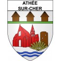 Athée-sur-Cher Sticker wappen, gelsenkirchen, augsburg, klebender aufkleber