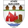 Athée-sur-Cher Sticker wappen, gelsenkirchen, augsburg, klebender aufkleber