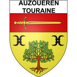 Auzouer-en-Touraine 37 ville Stickers blason autocollant adhésif