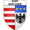 Azay-sur-Cher 37 ville Stickers blason autocollant adhésif
