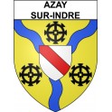 Azay-sur-Indre 37 ville Stickers blason autocollant adhésif