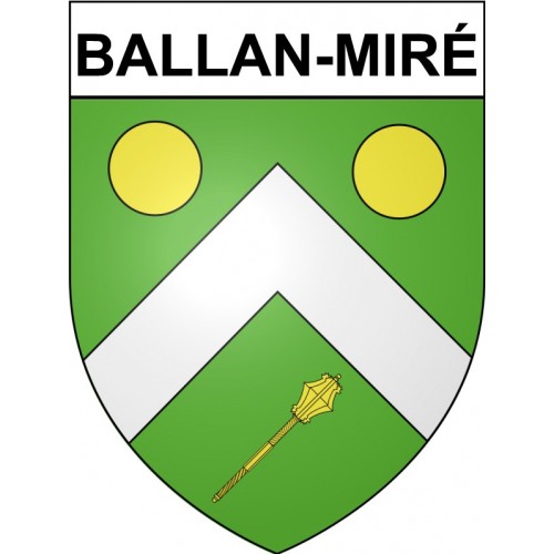 Ballan-Miré 37 ville Stickers blason autocollant adhésif