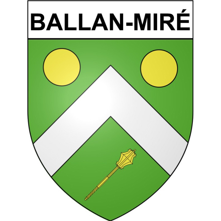 Ballan-Miré 37 ville Stickers blason autocollant adhésif
