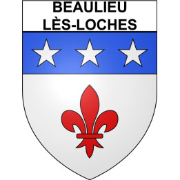 Beaulieu-lès-Loches 37 ville Stickers blason autocollant adhésif