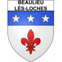 Beaulieu-lès-Loches 37 ville Stickers blason autocollant adhésif