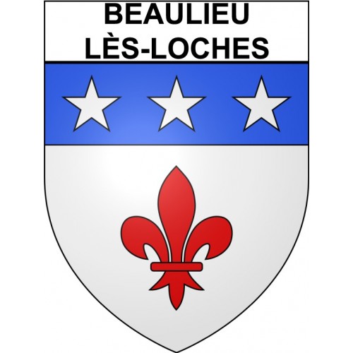 Beaulieu-lès-Loches 37 ville Stickers blason autocollant adhésif