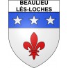Beaulieu-lès-Loches 37 ville Stickers blason autocollant adhésif