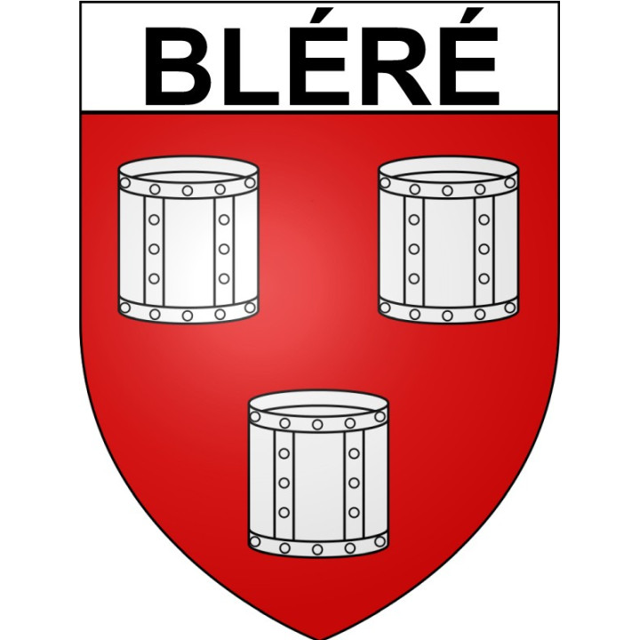 Bléré 37 ville Stickers blason autocollant adhésif