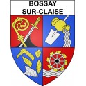 Bossay-sur-Claise 37 ville Stickers blason autocollant adhésif