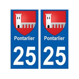 25 Pontarlier blason autocollant plaque stickers ville