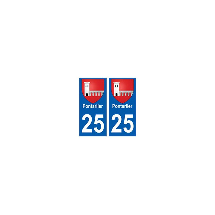 25 Pontarlier blason autocollant plaque stickers ville