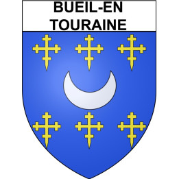 Bueil-en-Touraine 37 ville Stickers blason autocollant adhésif