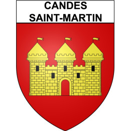 Candes-Saint-Martin 37 ville Stickers blason autocollant adhésif