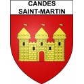Candes-Saint-Martin 37 ville Stickers blason autocollant adhésif