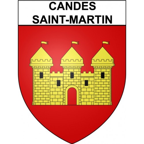 Candes-Saint-Martin 37 ville Stickers blason autocollant adhésif