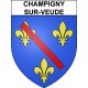Champigny-sur-Veude 37 ville Stickers blason autocollant adhésif
