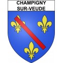Champigny-sur-Veude 37 ville Stickers blason autocollant adhésif
