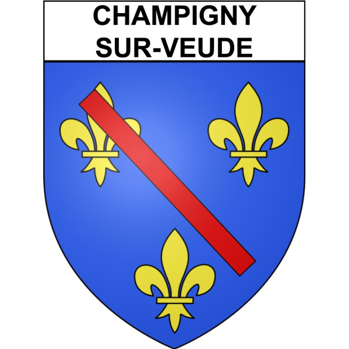 Champigny-sur-Veude 37 ville Stickers blason autocollant adhésif