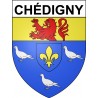 Chédigny 37 ville Stickers blason autocollant adhésif