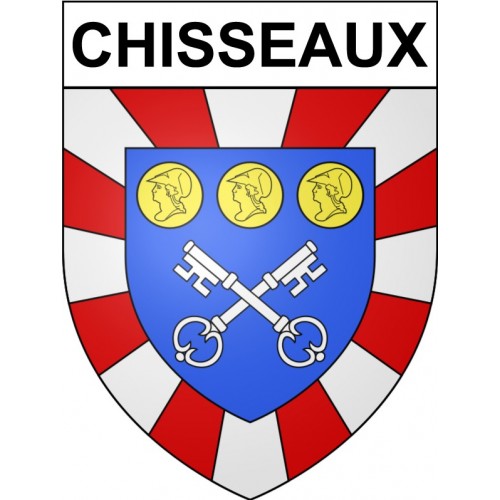 Chisseaux 37 ville Stickers blason autocollant adhésif